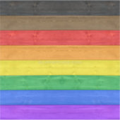 SlipperyJoe's Inclusive gay pride vlag gestructure Sticker (Voorkant)