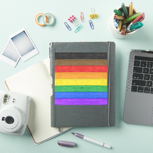 SlipperyJoe's Inclusive gay pride vlag gestructure Sticker (iPad Cover)