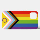 SlipperyJoe's Intersekse trotsvlag gele achtergron Case-Mate iPhone Case (Achterkant (horizontaal))