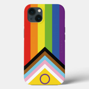 SlipperyJoe's Intersekse trotsvlag gele achtergron Case-Mate iPhone Case