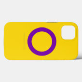 SlipperyJoe's Intersekse trotsvlag gele achtergron Case-Mate iPhone Case (Achterkant (horizontaal))