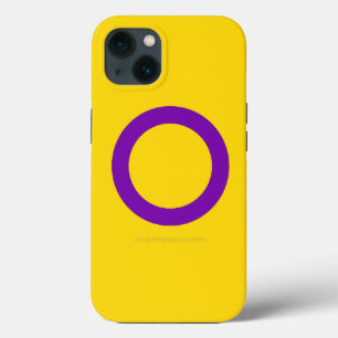 SlipperyJoe's Intersekse trotsvlag gele achtergron Case-Mate iPhone Case