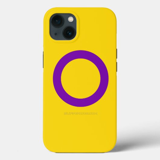 SlipperyJoe's Intersekse trotsvlag gele achtergron Case-Mate iPhone Case (Achterkant)