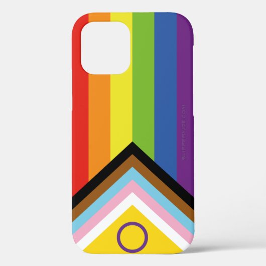 SlipperyJoe's Intersekse trotsvlag gele achtergron Case-Mate iPhone Case (Achterkant)
