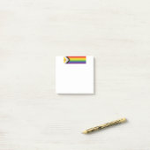 SlipperyJoe's Intersekse trotsvlag gele achtergron Post-it® Notes (Op bureau)