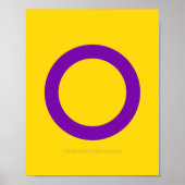 SlipperyJoe's Intersekse vlag gele achtergrond Poster (Voorkant)