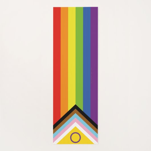 SlipperyJoe's Intersex Progress Pride Vlag gay gif Yogamat (Achterkant)