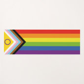 SlipperyJoe's Intersex Progress Pride Vlag gay gif Yogamat (Voorkant (horizontaal))