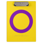 SlipperyJoe's Intersex trots vlag gele achtergrond Klembord (Voorkant)