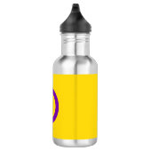 SlipperyJoe's Intersex trots vlag gele achtergrond Waterfles (Rechts)