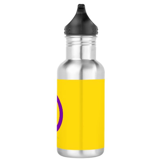 SlipperyJoe's Intersex trots vlag gele achtergrond Waterfles (Rechts)