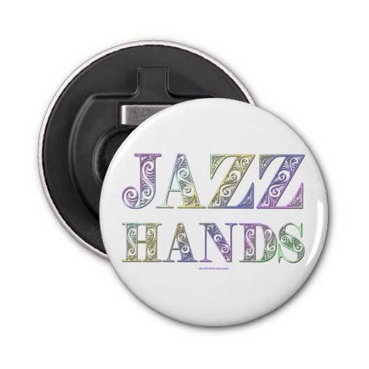 SlipperyJoe's Jazz Hands Broadway musicals dans Button Flesopener (Voorkant)