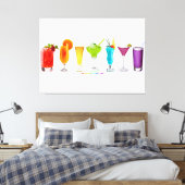 SlipperyJoe's juicht alcoholcocktails LGBTQIA gay Canvas Afdruk (Insitu (Slaapkamer))