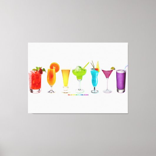 SlipperyJoe's juicht alcoholcocktails LGBTQIA gay Canvas Afdruk (Voorkant)