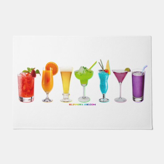 SlipperyJoe's juicht alcoholcocktails LGBTQIA gay Deurmat (Voorkant)
