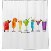 SlipperyJoe's juicht alcoholcocktails LGBTQIA gay Douchegordijn (Voorkant)