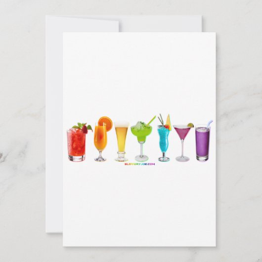 SlipperyJoe's juicht alcoholcocktails LGBTQIA gay Feestdagenkaart (Voorkant)
