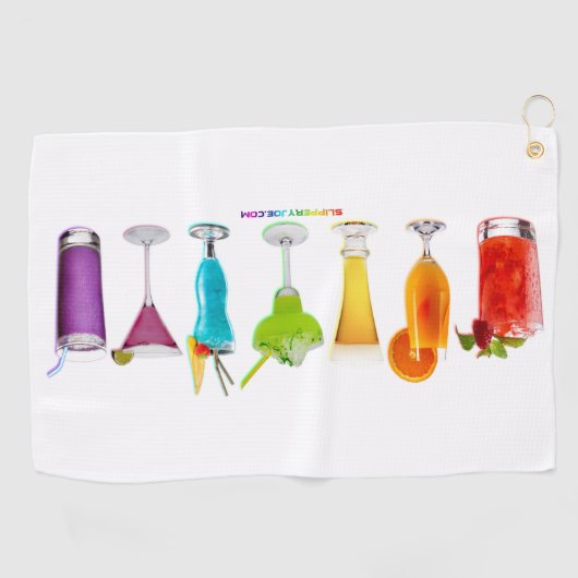 SlipperyJoe's juicht alcoholcocktails LGBTQIA gay Golfhanddoek (Horizontaal)