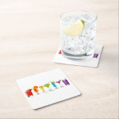 SlipperyJoe's juicht alcoholcocktails LGBTQIA gay Kartonnen Onderzetters (Insitu)