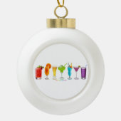 SlipperyJoe's juicht alcoholcocktails LGBTQIA gay Keramische Bal Ornament (Voorkant)