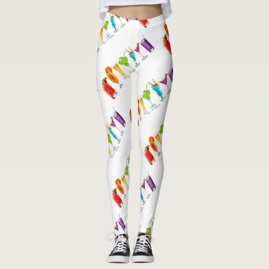 SlipperyJoe's juicht alcoholcocktails LGBTQIA gay Leggings (Voorkant)