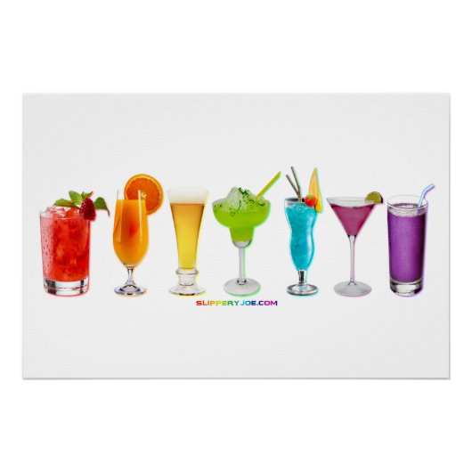 SlipperyJoe's juicht alcoholcocktails LGBTQIA gay Perfect Poster (Voorkant)