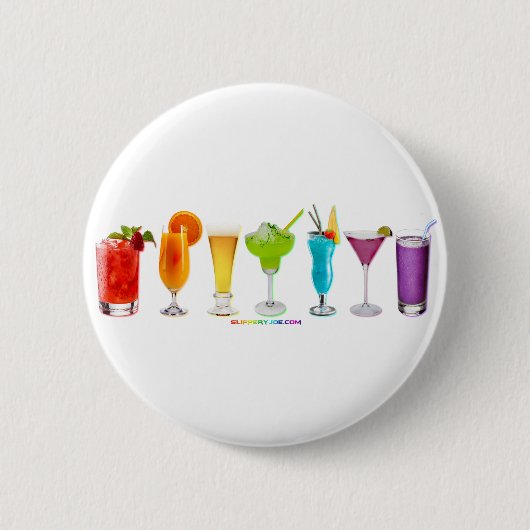 SlipperyJoe's juicht alcoholcocktails LGBTQIA gay Ronde Button 5,7 Cm (Voorkant)