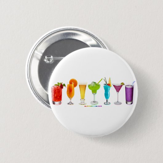 SlipperyJoe's juicht alcoholcocktails LGBTQIA gay Ronde Button 5,7 Cm (Voorkant /achterkant)