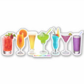 SlipperyJoe's juicht alcoholcocktails LGBTQIA gay Sticker (Voorkant)