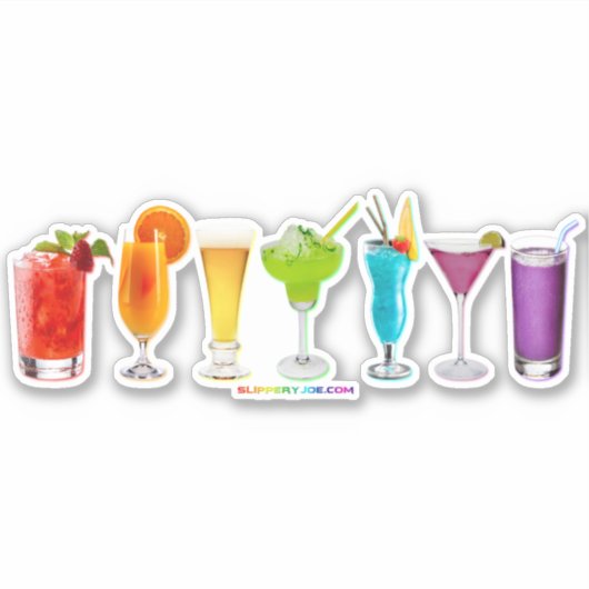 SlipperyJoe's juicht alcoholcocktails LGBTQIA gay Sticker (Voorkant)