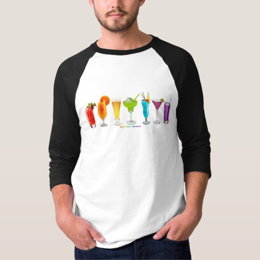 SlipperyJoe's juicht alcoholcocktails LGBTQIA gay T-shirt (Voorkant)