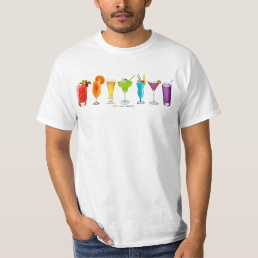 SlipperyJoe's juicht alcoholcocktails LGBTQIA gay T-shirt (Voorkant)