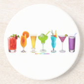 SlipperyJoe's juicht alcoholcocktails LGBTQIA gay Zandsteen Onderzetter (Voorkant)