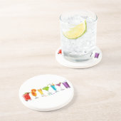 SlipperyJoe's juicht alcoholcocktails LGBTQIA gay Zandsteen Onderzetter (Zijkant)