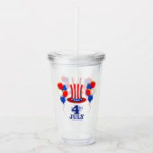 SlipperyJoe's july 4th Independence day classic Un Acryl Drinkbeker (Voorkant)