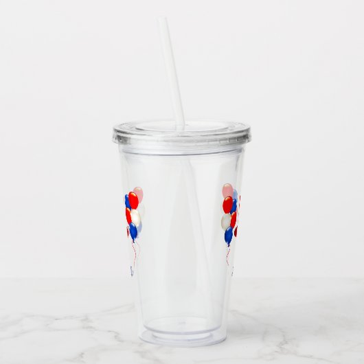 SlipperyJoe's july 4th Independence day classic Un Acryl Drinkbeker (Links)