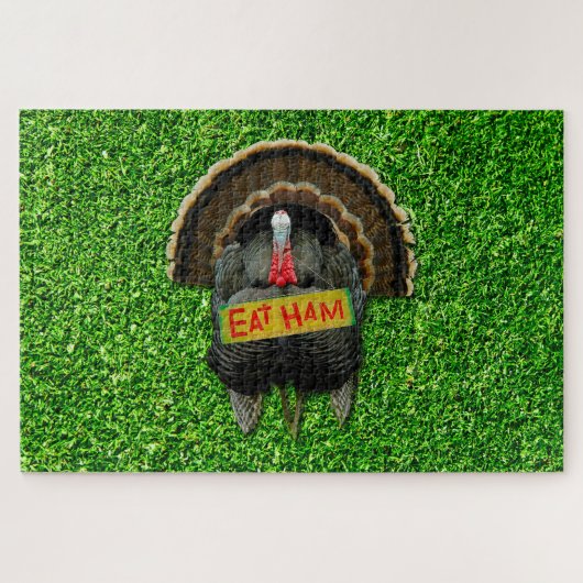 SlipperyJoe's kalkoengras voor Thanksgiving eet ha Legpuzzel (Horizontaal)
