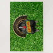 SlipperyJoe's kalkoengras voor Thanksgiving eet ha Legpuzzel (Verticaal)