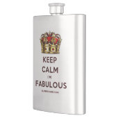 SlipperyJoe's keep calm fabulous gouden kroon rood Flacon (Links)