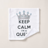 SlipperyJoe's keep calm queen gepolijst zilveren k Bad Handdoek (Wasdoekje)