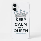 SlipperyJoe's Keep Calm Queen koninklijke in het o iPhone Hoesje (Achterkant)