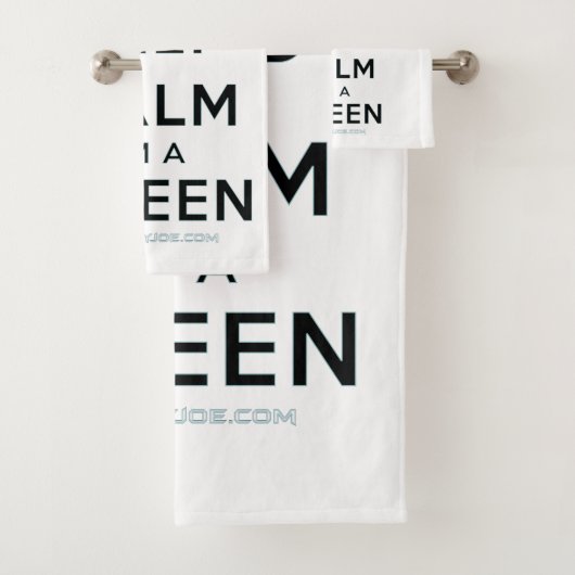 SlipperyJoe's Keep Calm Queen koninklijke kroonjuw Bad Handdoek (Insitu)