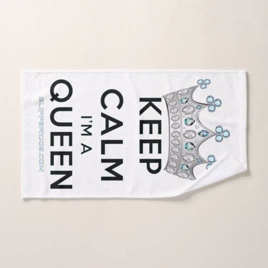 SlipperyJoe's Keep Calm Queen koninklijke kroonjuw Bad Handdoek (Handdoek)
