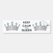 SlipperyJoe's Keep Calm Queen koninklijke kroonjuw Bumpersticker (Voorkant)