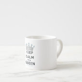 SlipperyJoe's Keep Calm Queen koninklijke kroonjuw Espresso Kop (Voorkant rechts)