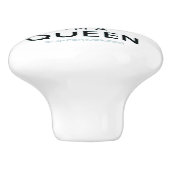 SlipperyJoe's Keep Calm Queen koninklijke kroonjuw Keramische Knop (Zijkant)