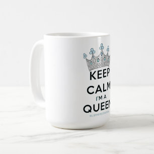 SlipperyJoe's Keep Calm Queen koninklijke kroonjuw Koffiemok