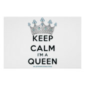 SlipperyJoe's Keep Calm Queen koninklijke kroonjuw Perfect Poster (Voorkant)