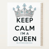 SlipperyJoe's Keep Calm Queen koninklijke kroonjuw Planner (Achterkant)