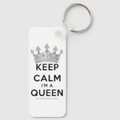 SlipperyJoe's Keep Calm Queen koninklijke kroonjuw Sleutelhanger (Achterkant)